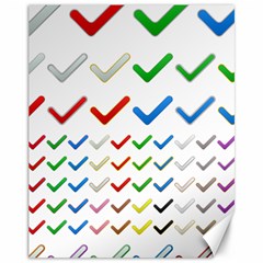 Confirm Button Metallic Metal Set Canvas 11  X 14 