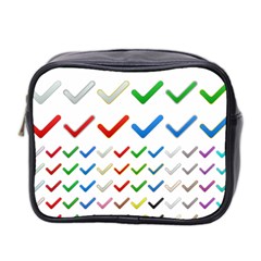 Confirm Button Metallic Metal Set Mini Toiletries Bag (two Sides)