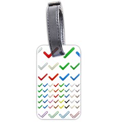 Confirm Button Metallic Metal Set Luggage Tags (two Sides) by HermanTelo