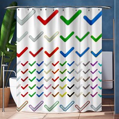 Confirm Button Metallic Metal Set Shower Curtain 60  X 72  (medium) 