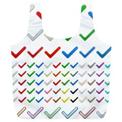 Confirm Button Metallic Metal Set Full Print Recycle Bag (xl) by HermanTelo