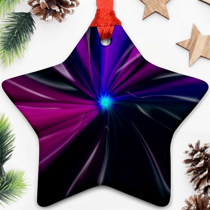 Abstract Background Lightning Ornament (Star)