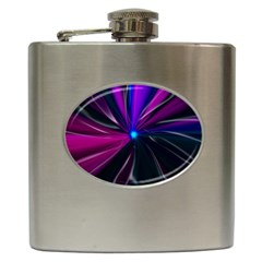 Abstract Background Lightning Hip Flask (6 Oz) by HermanTelo