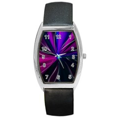 Abstract Background Lightning Barrel Style Metal Watch