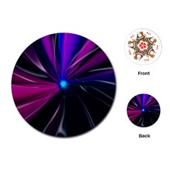 Abstract Background Lightning Playing Cards (round)