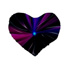 Abstract Background Lightning Standard 16  Premium Flano Heart Shape Cushions