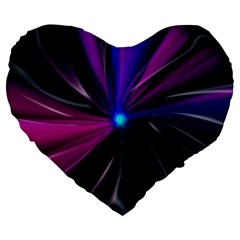 Abstract Background Lightning Large 19  Premium Flano Heart Shape Cushions