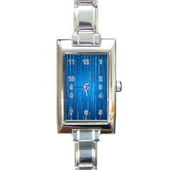 Abstract Line Space Rectangle Italian Charm Watch by HermanTelo