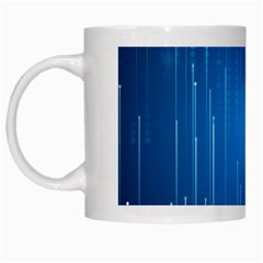 Abstract Line Space White Mugs by HermanTelo