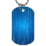 Abstract Line Space Dog Tag (Two Sides) Front