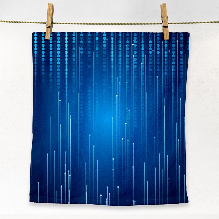 Abstract Line Space Face Towel