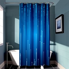 Abstract Line Space Shower Curtain 36  X 72  (stall) 