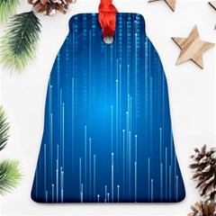 Abstract Line Space Bell Ornament (two Sides)