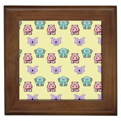 Animals Pastel Children Colorful Framed Tiles by HermanTelo