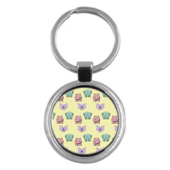 Animals Pastel Children Colorful Key Chains (round)  by HermanTelo