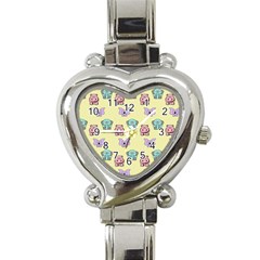 Animals Pastel Children Colorful Heart Italian Charm Watch