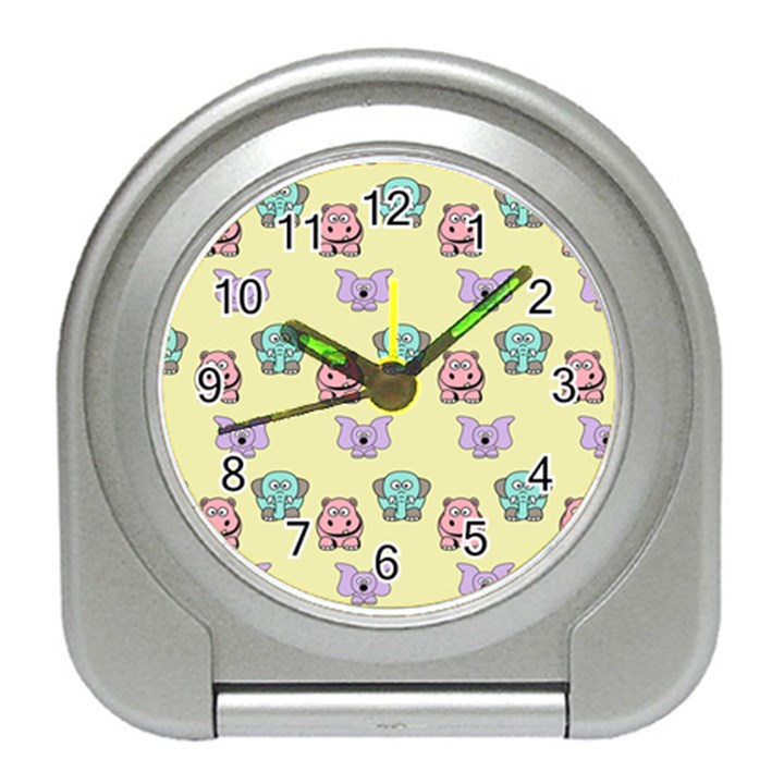 Animals Pastel Children Colorful Travel Alarm Clock