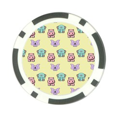 Animals Pastel Children Colorful Poker Chip Card Guard