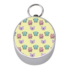 Animals Pastel Children Colorful Mini Silver Compasses