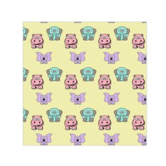 Animals Pastel Children Colorful Small Satin Scarf (square) by HermanTelo