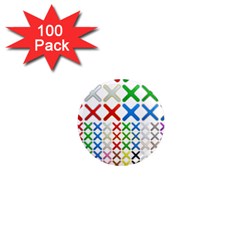 Cancel Button Metallic Metal Set 1  Mini Magnets (100 Pack)  by HermanTelo