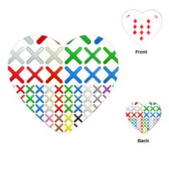 Cancel Button Metallic Metal Set Playing Cards (heart)