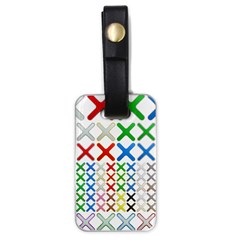 Cancel Button Metallic Metal Set Luggage Tags (one Side) 