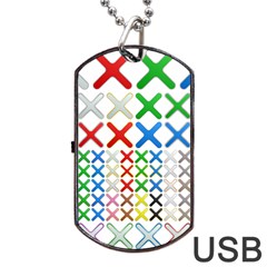 Cancel Button Metallic Metal Set Dog Tag Usb Flash (two Sides) by HermanTelo