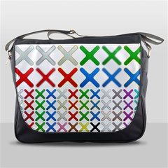 Cancel Button Metallic Metal Set Messenger Bag