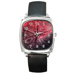 Abstract Background Wallpaper Space Square Metal Watch by HermanTelo