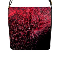 Abstract Background Wallpaper Space Flap Closure Messenger Bag (l)