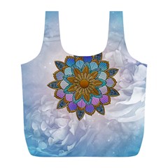 Wonderful Mandala Full Print Recycle Bag (l) by FantasyWorld7