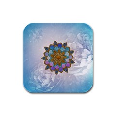 Wonderful Mandala Rubber Square Coaster (4 Pack)  by FantasyWorld7