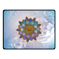 Wonderful Mandala Double Sided Fleece Blanket (small)  by FantasyWorld7