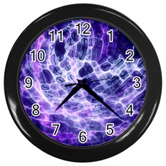 Abstract Background Space Wall Clock (black) by HermanTelo