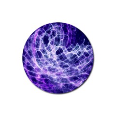 Abstract Background Space Rubber Coaster (round)  by HermanTelo