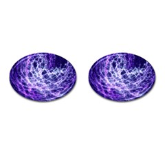 Abstract Background Space Cufflinks (oval) by HermanTelo