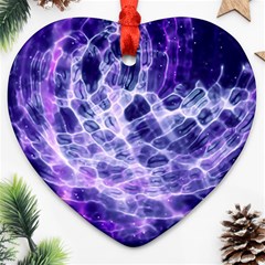 Abstract Background Space Heart Ornament (two Sides)