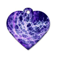 Abstract Background Space Dog Tag Heart (two Sides) by HermanTelo