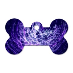 Abstract Background Space Dog Tag Bone (two Sides)