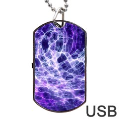 Abstract Background Space Dog Tag Usb Flash (one Side)