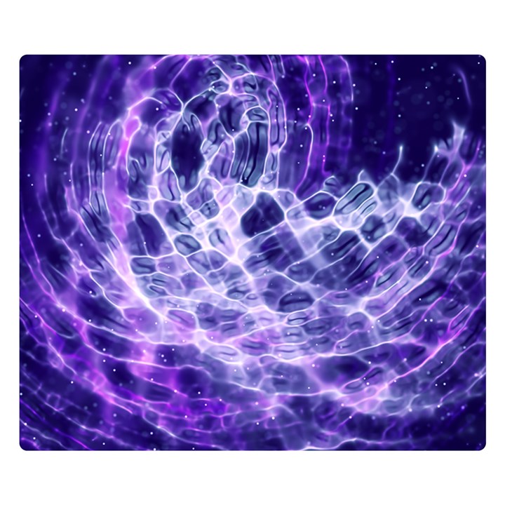 Abstract Background Space Double Sided Flano Blanket (Small) 