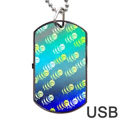 Animal Bee Dog Tag Usb Flash (one Side)