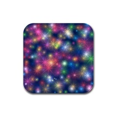 Abstract Background Graphic Space Rubber Square Coaster (4 Pack)  by HermanTelo