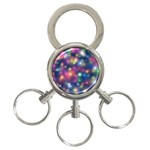 Abstract Background Graphic Space 3-Ring Key Chains Front