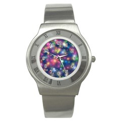 Abstract Background Graphic Space Stainless Steel Watch by HermanTelo