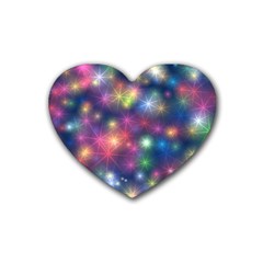 Abstract Background Graphic Space Heart Coaster (4 Pack)  by HermanTelo