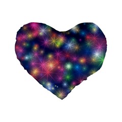 Abstract Background Graphic Space Standard 16  Premium Flano Heart Shape Cushions