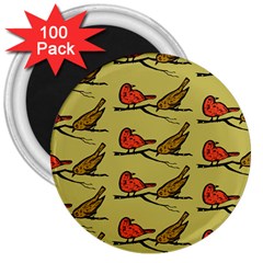 Bird Animal Nature Wild Wildlife 3  Magnets (100 Pack) by HermanTelo