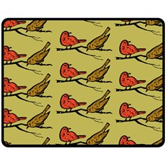 Bird Animal Nature Wild Wildlife Double Sided Fleece Blanket (medium)  by HermanTelo